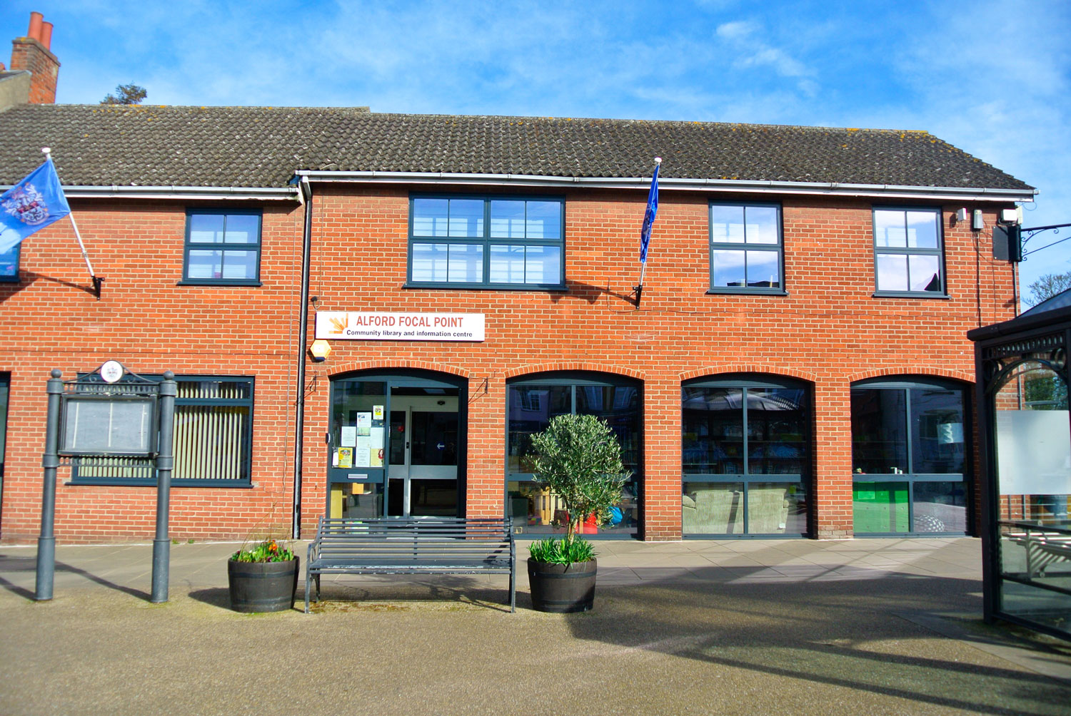 Modern commercial Aluminium glazing supplied to Alford Library and Council Offices